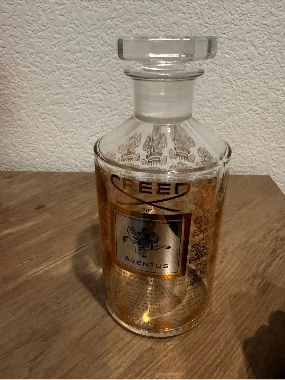 Creed aventus falcon Gold Glass Vase decanter- Aventus Inspired